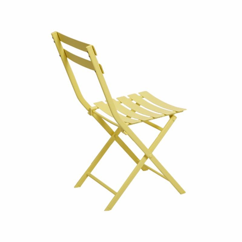 3 Piece Patio Bistro Set Of Foldable Round Table And Chairs by HouseOfZazla