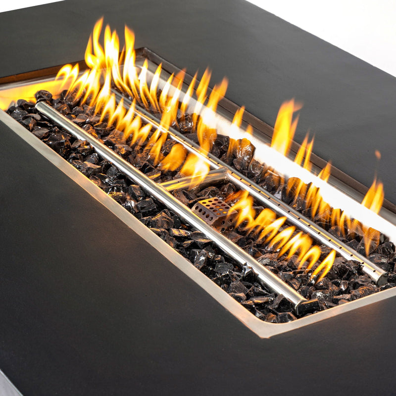 Propane / Natural Gas Fire Pit Table, 50,000 BTU - Charcoal by HouseOfZazla