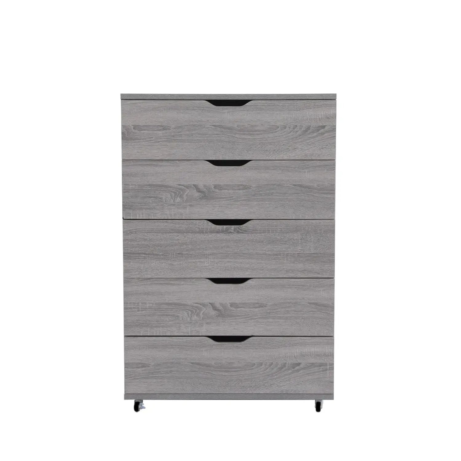 Modern 5 Drawer Dresser With Wheels by Unique Piece Furniture