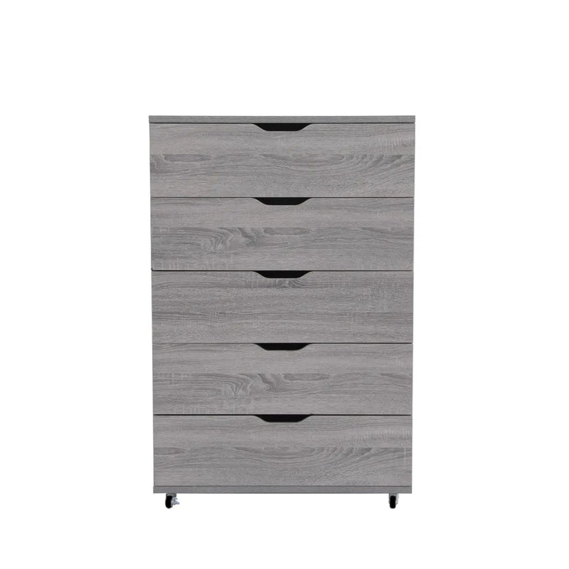 Modern 5 Drawer Dresser With Wheels by Unique Piece Furniture