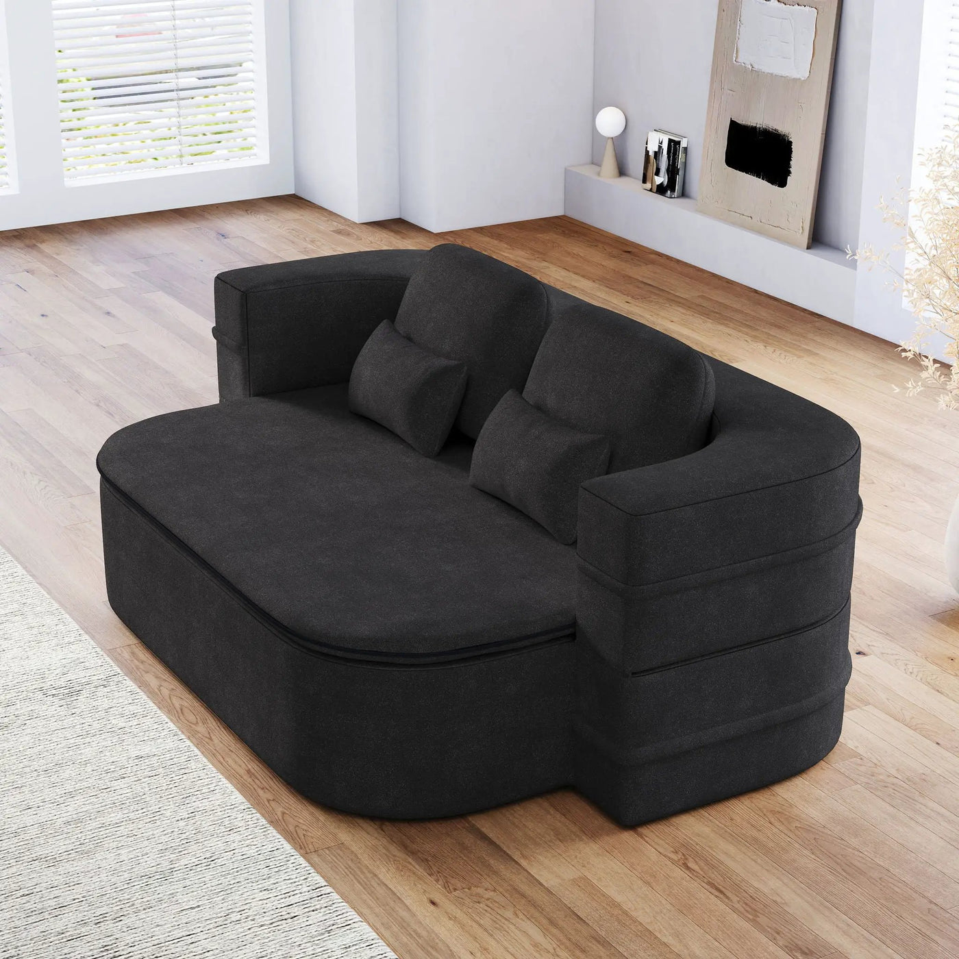 2 In 1 Foldable Sofa Bed With Multi Functional Blanket, Floor Lounge Sofa by HouseOfZazla