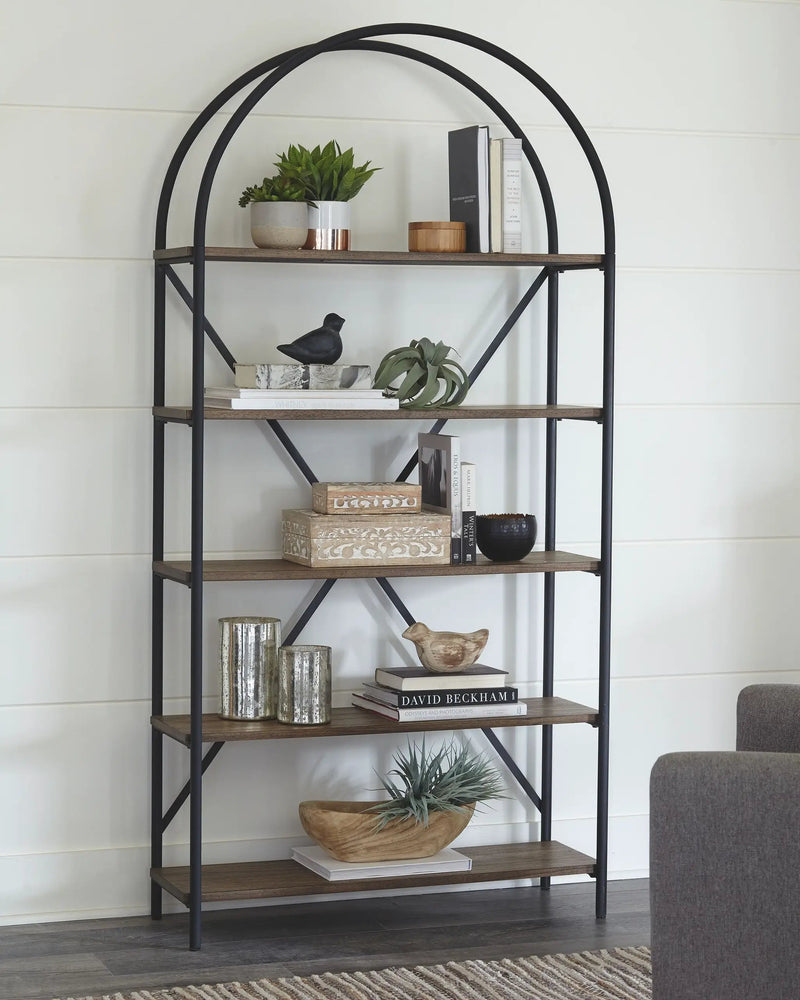 Galtbury - Bookcase - Brown / Black by Unique Piece Furniture