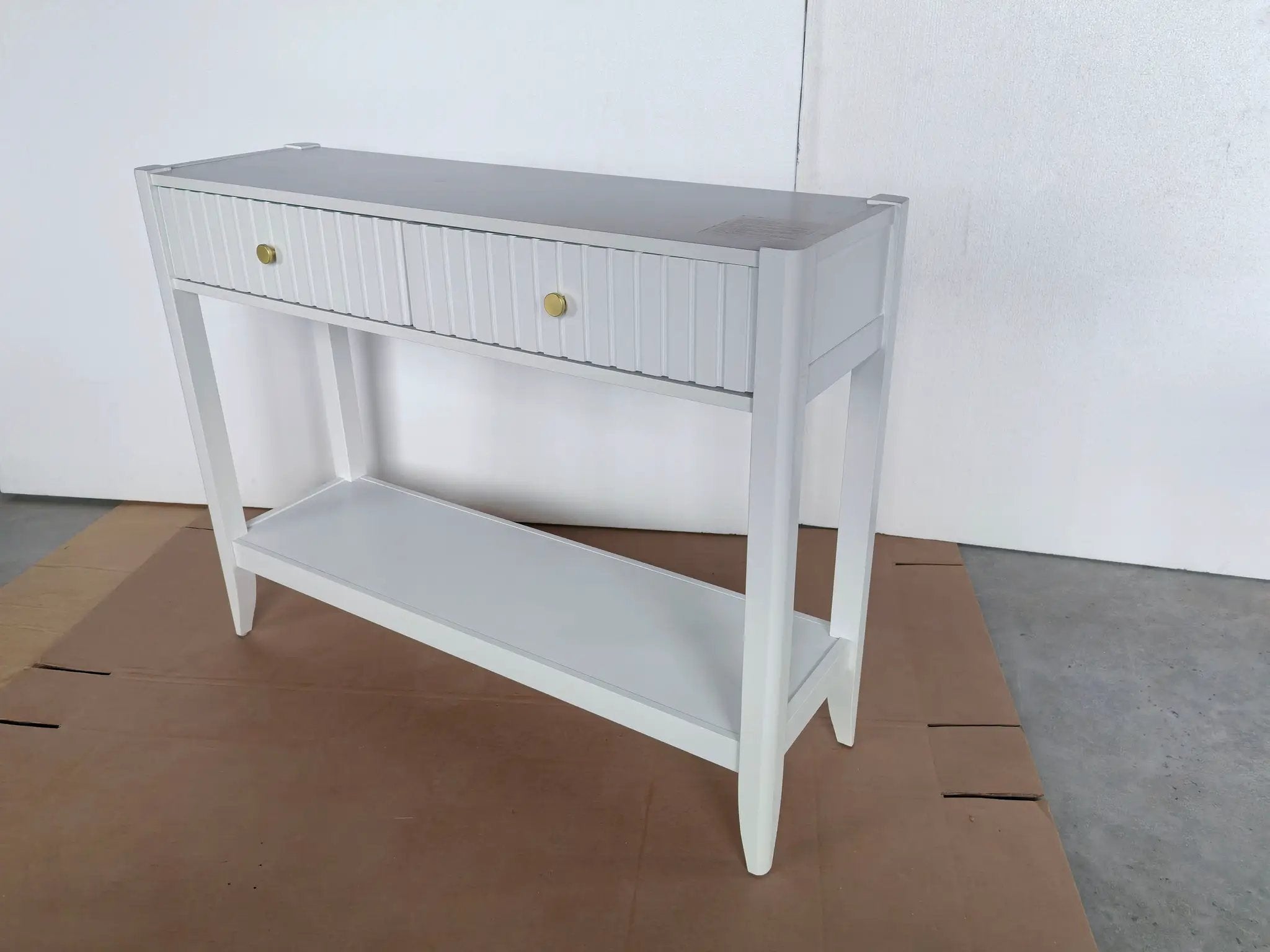 29.53" Tall Console Table with Drawers and Storage Shelf by HouseOfZazla