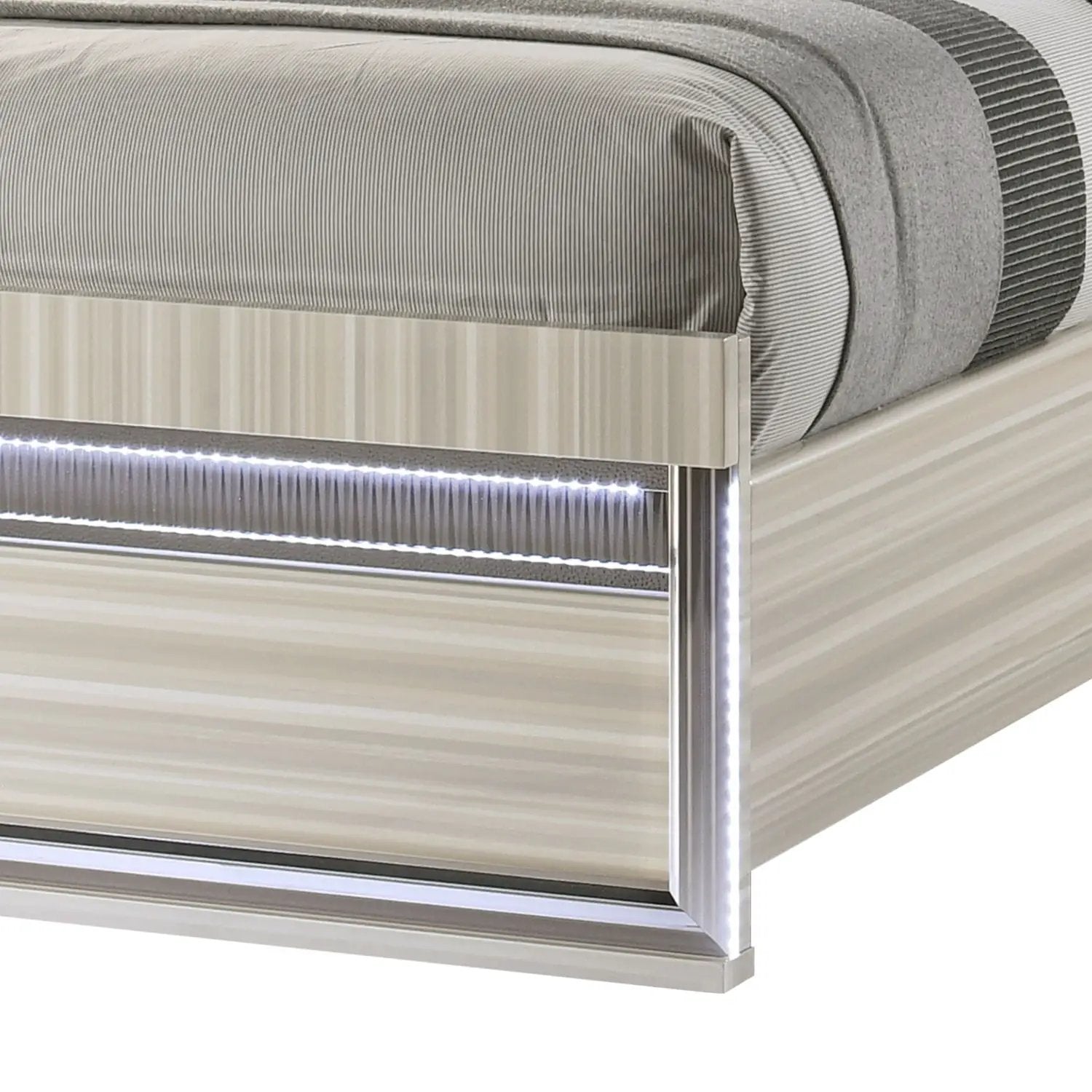 Leonor - Bed With LED Headboard And Footboard