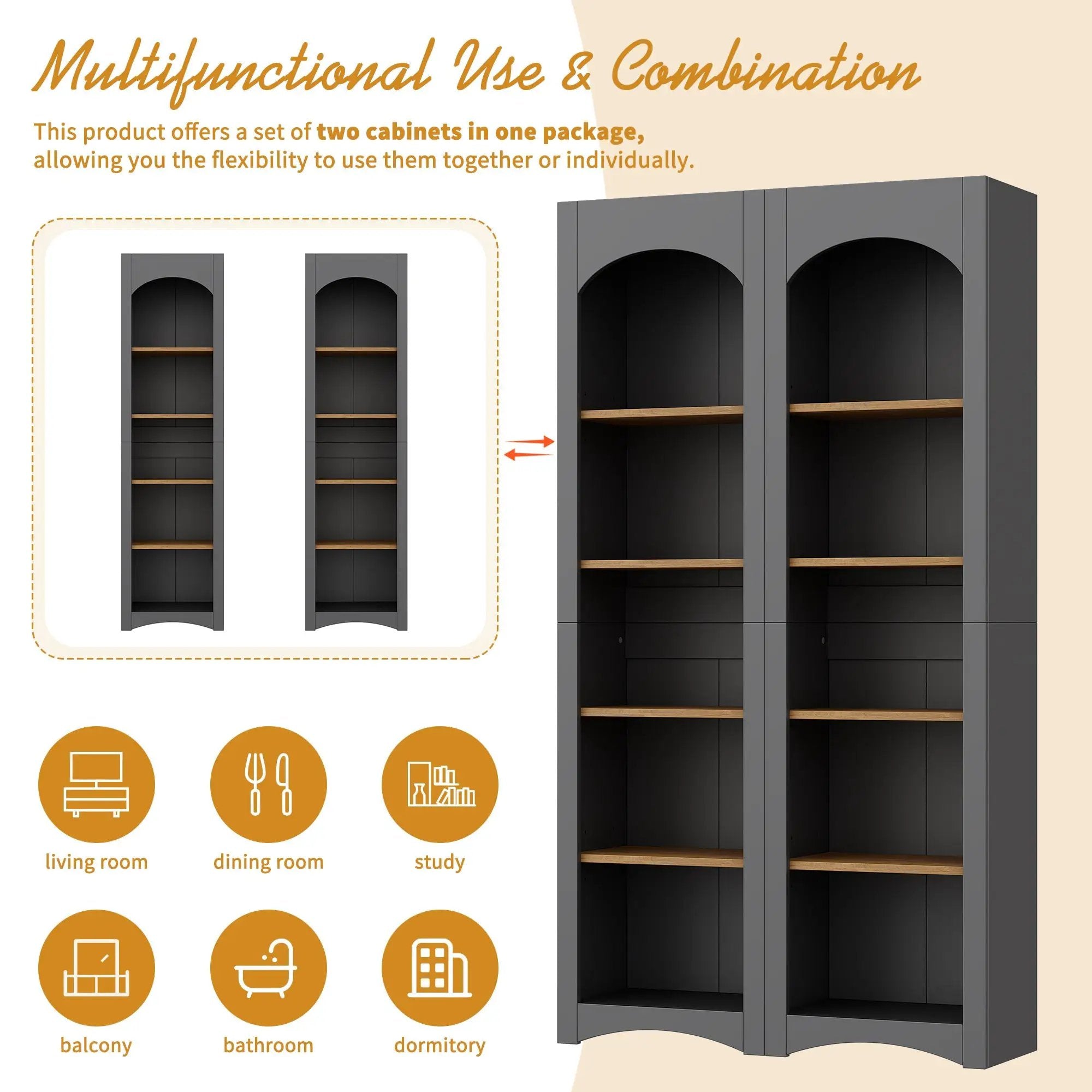 ON-TREND 3-Piece Farmhouse Entertainment Center by HouseOfZazla