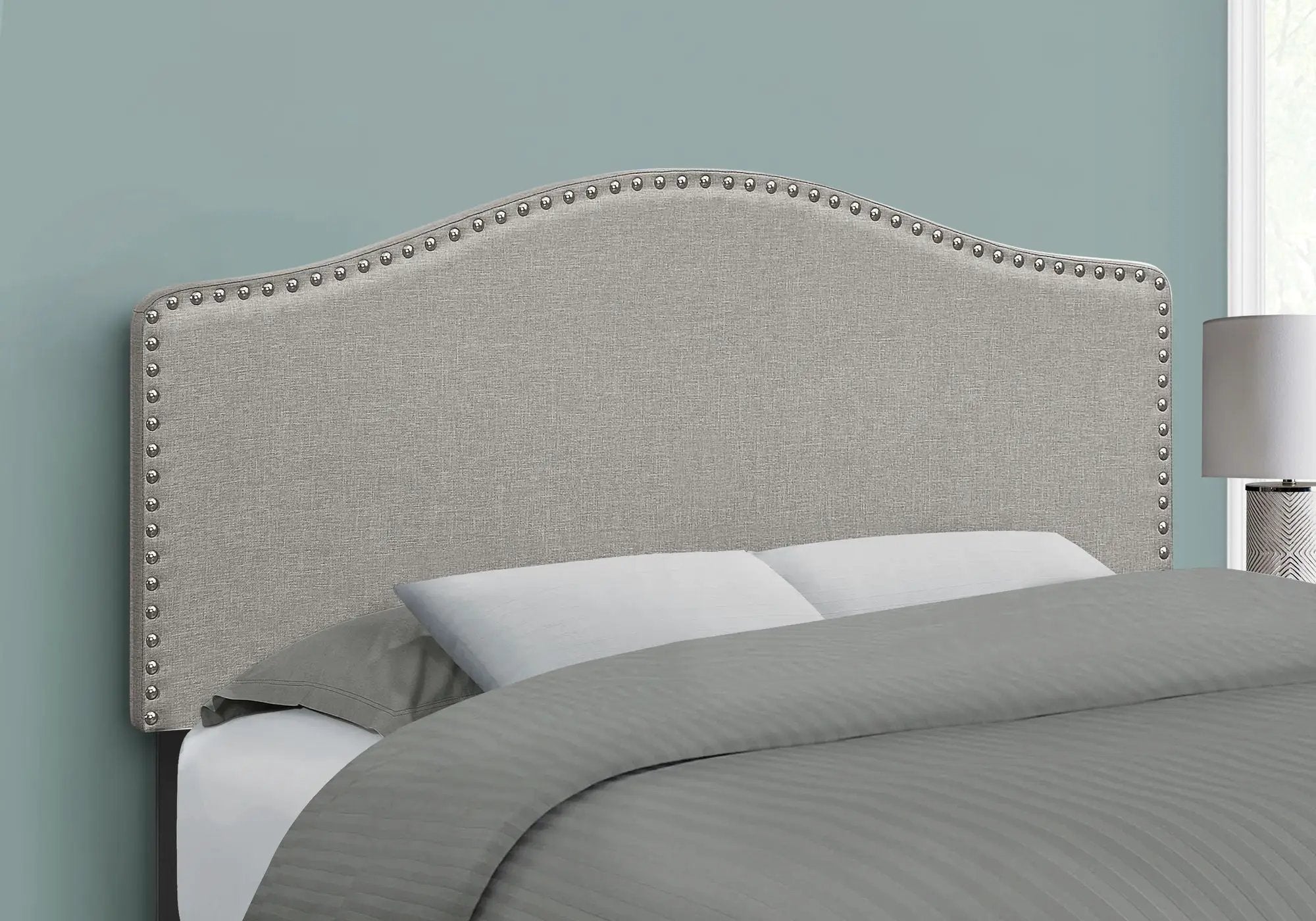 Full Size, Bed Headboard Only Upholstered, Transitional - Gray by Unique Piece Furniture