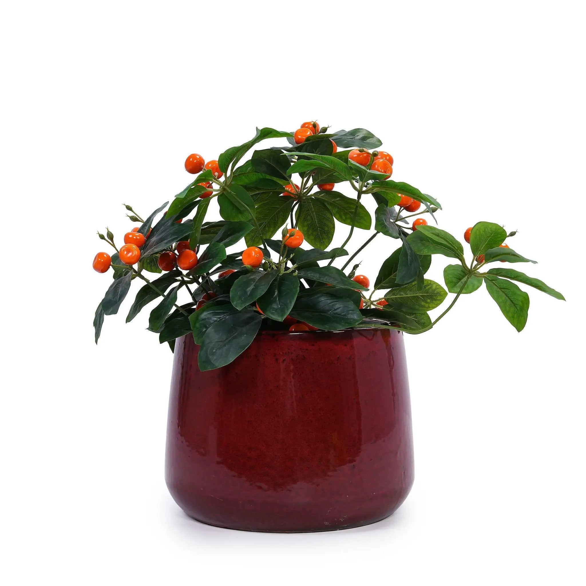 4 Pieces Planter Pot, Indoor Outdoor Flowerpot For Patio, Garden, Or Windowsills - Bean Paste Red by Unique Piece Furniture