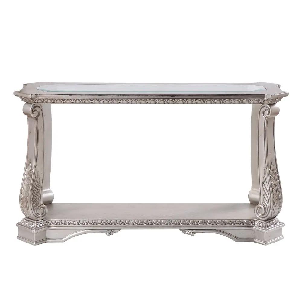 Northville - Sofa Table - Clear Glass & Antique Silver by Unique Piece Furniture