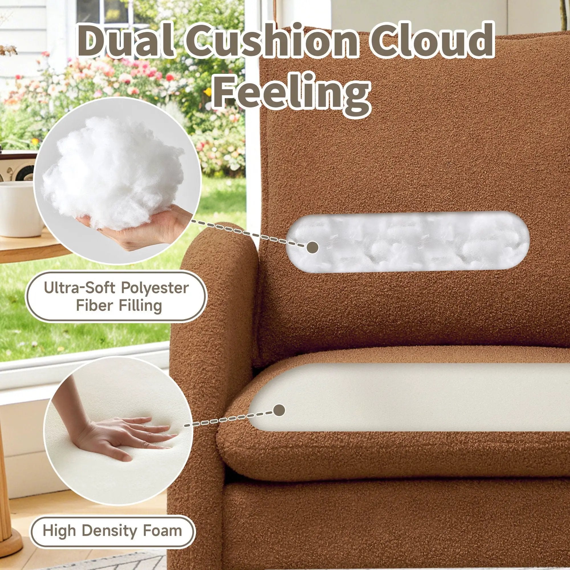 Modern Sherpa Upholstered Accent Chair, Comfortable Living Room Armchair, Lounge Chair For Bedroom, And Office by Unique Piece Furniture