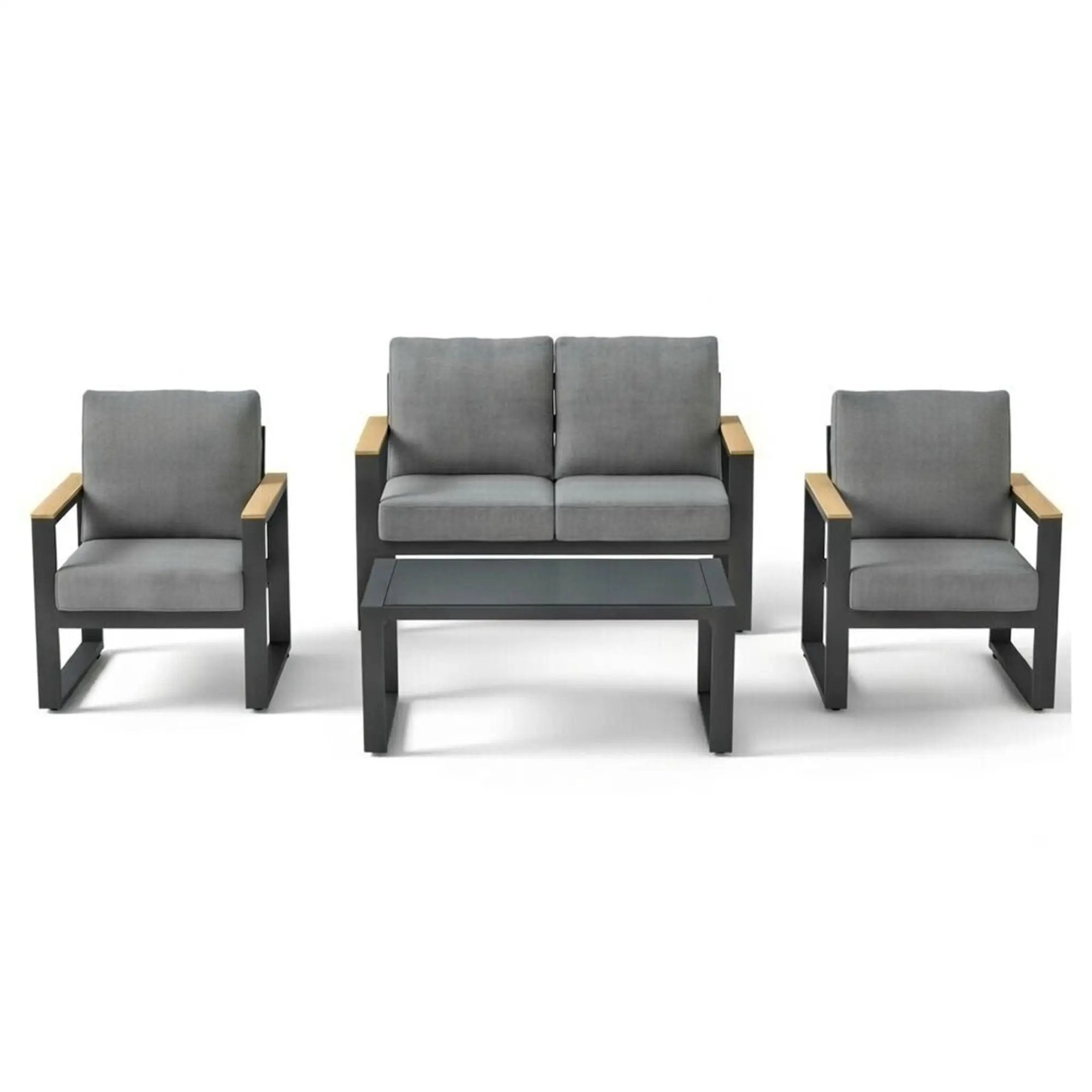 Modern Outdoor Sofa Set With Coffee Table by HouseOfZazla
