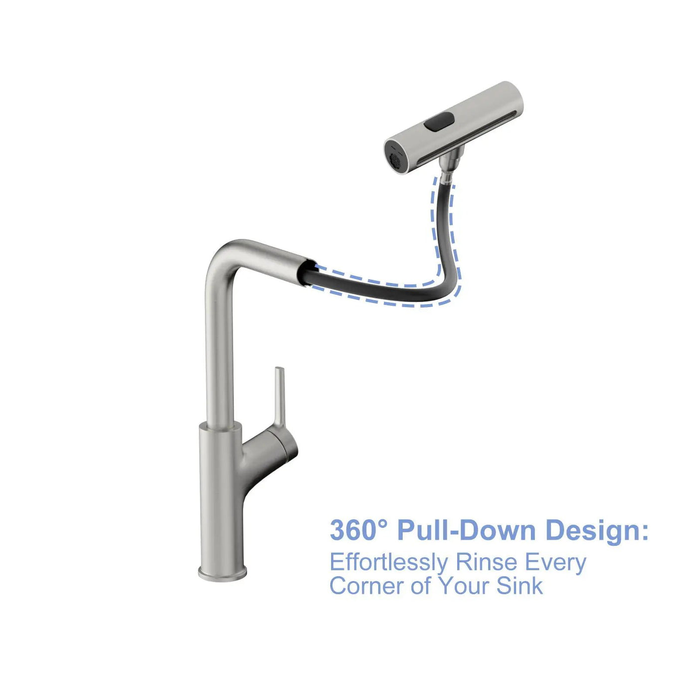 Drop-In Kitchen Sink With Pull-Out Faucet And Soap Dispenser by HouseOfZazla