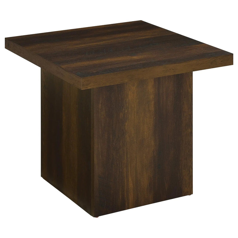 Devar 3-piece Square Coffee and End Table Set Dark Pine by Unique Piece Furniture
