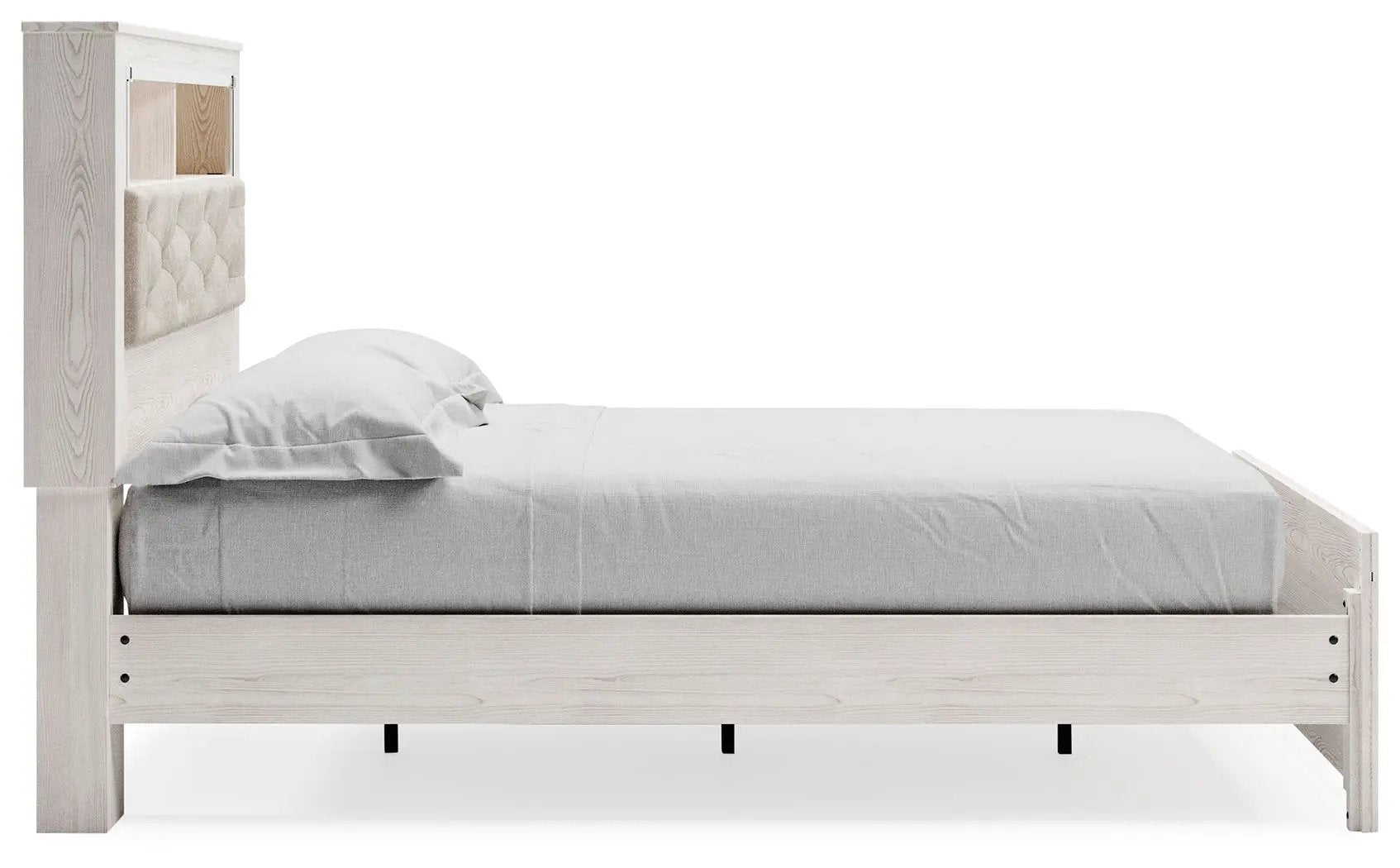 Altyra - Queen Panel Bookcase Bed With Roll Slats - White by Unique Piece Furniture