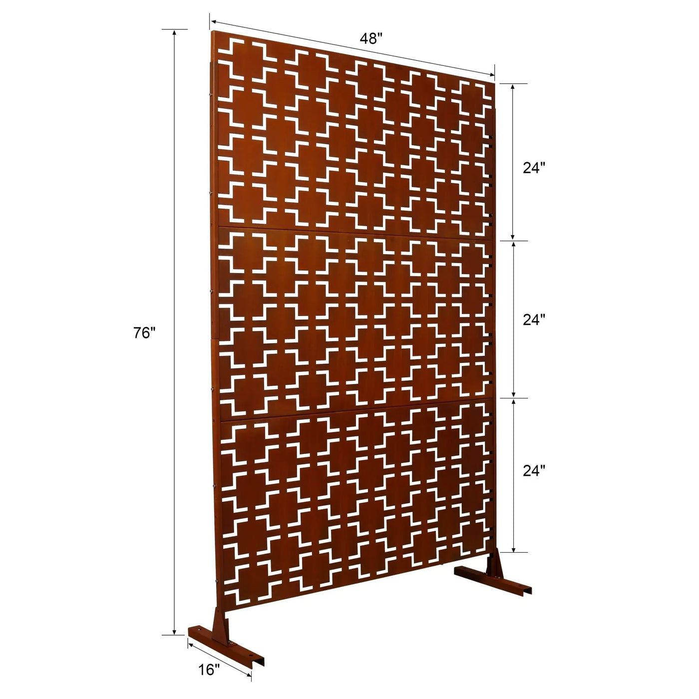 Outdoor & Indoor Metal Privacy Freestanding Decorative Screen by HouseOfZazla