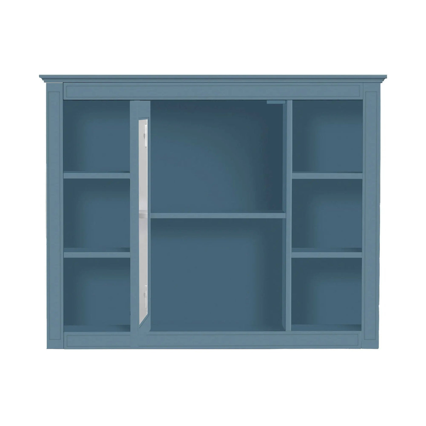 Wall Mounted Medicine Cabinet With Mirror, Storage Cabinet Featuring 6 Open Shelves And Adjustable Interior by HouseOfZazla