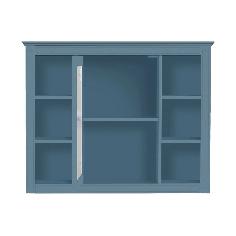 Wall Mounted Medicine Cabinet With Mirror, Storage Cabinet Featuring 6 Open Shelves And Adjustable Interior by HouseOfZazla