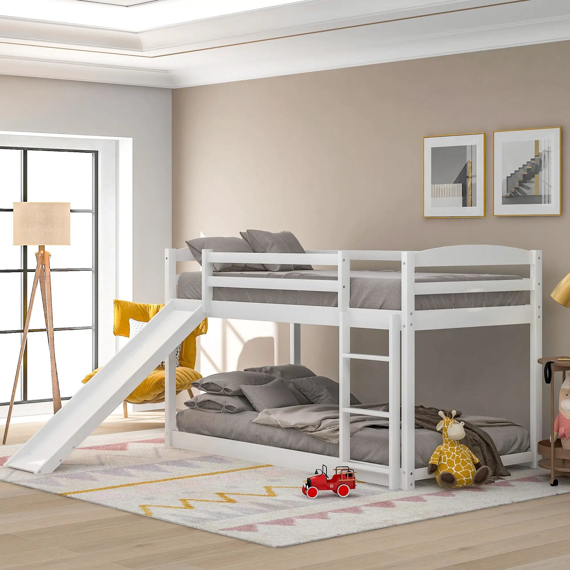 Durable Bunk Bed With Convertible Slide And Ladder by Unique Piece Furniture