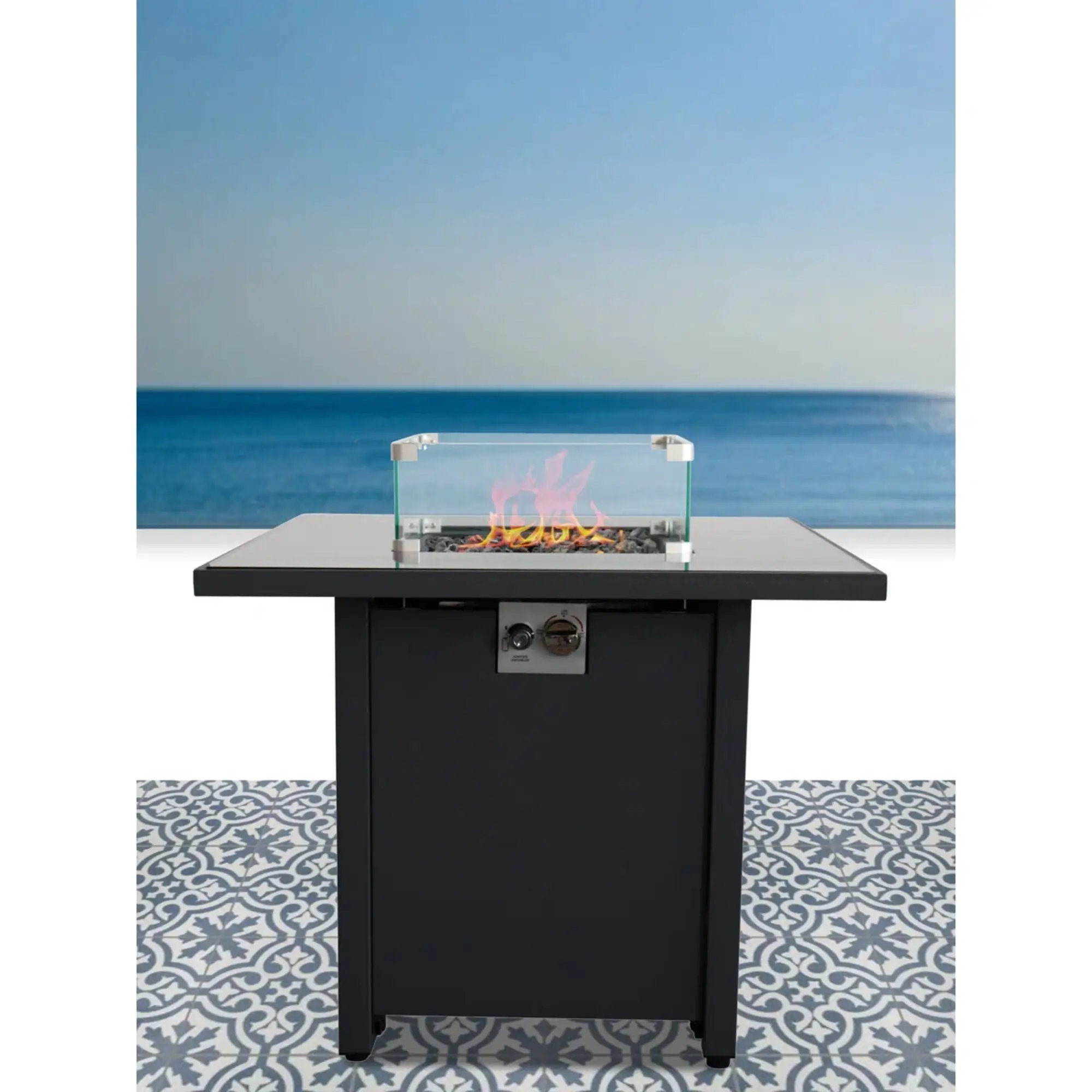 Cozy Design Powder Coated Fire Pit With Lid by Unique Piece Furniture