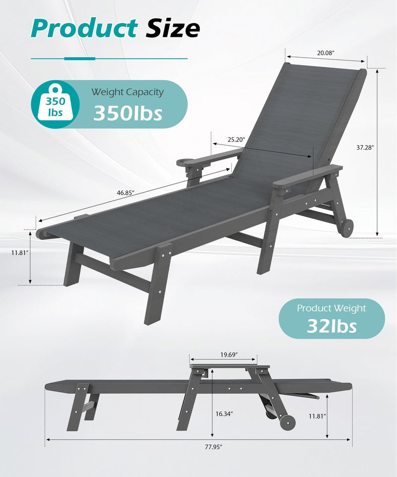 Outdoor Pool Lounge Chairs Set of 2 by HouseOfZazla