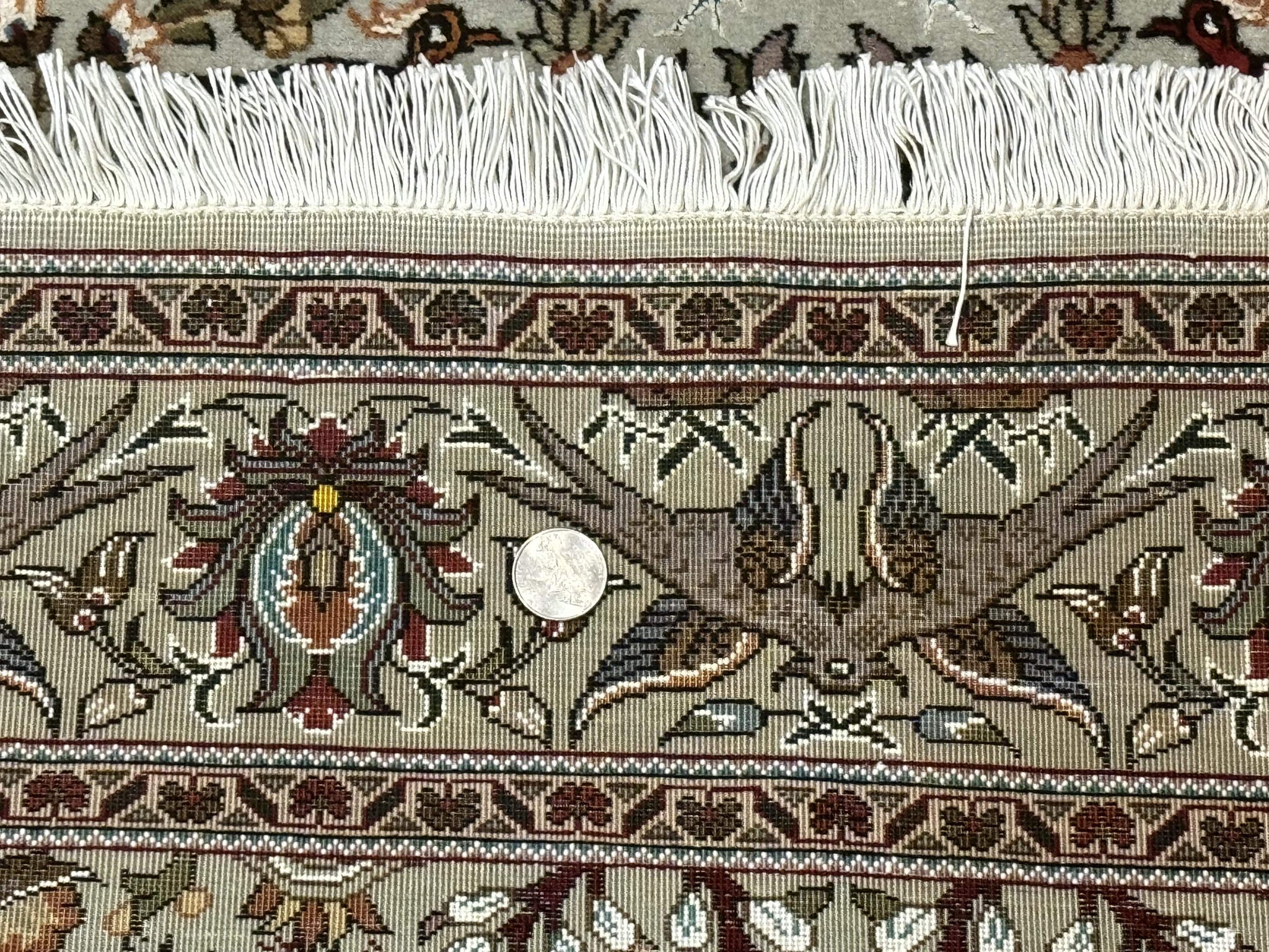 Wonderful Persian Tabriz Rug 3x5, Tree of Life, Animal Pictorials, Birds, Wool & Silk Highlights, Fine 330 KPSI by Jewel Rugs