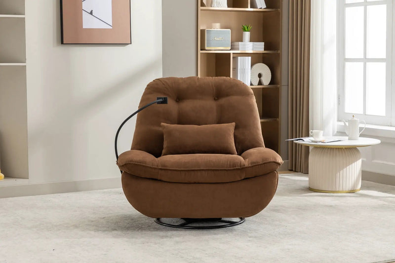 Power Recliner Swivel Glider USB Charger With tooth Music Player, Sleep, Working, Game And Leisure by HouseOfZazla