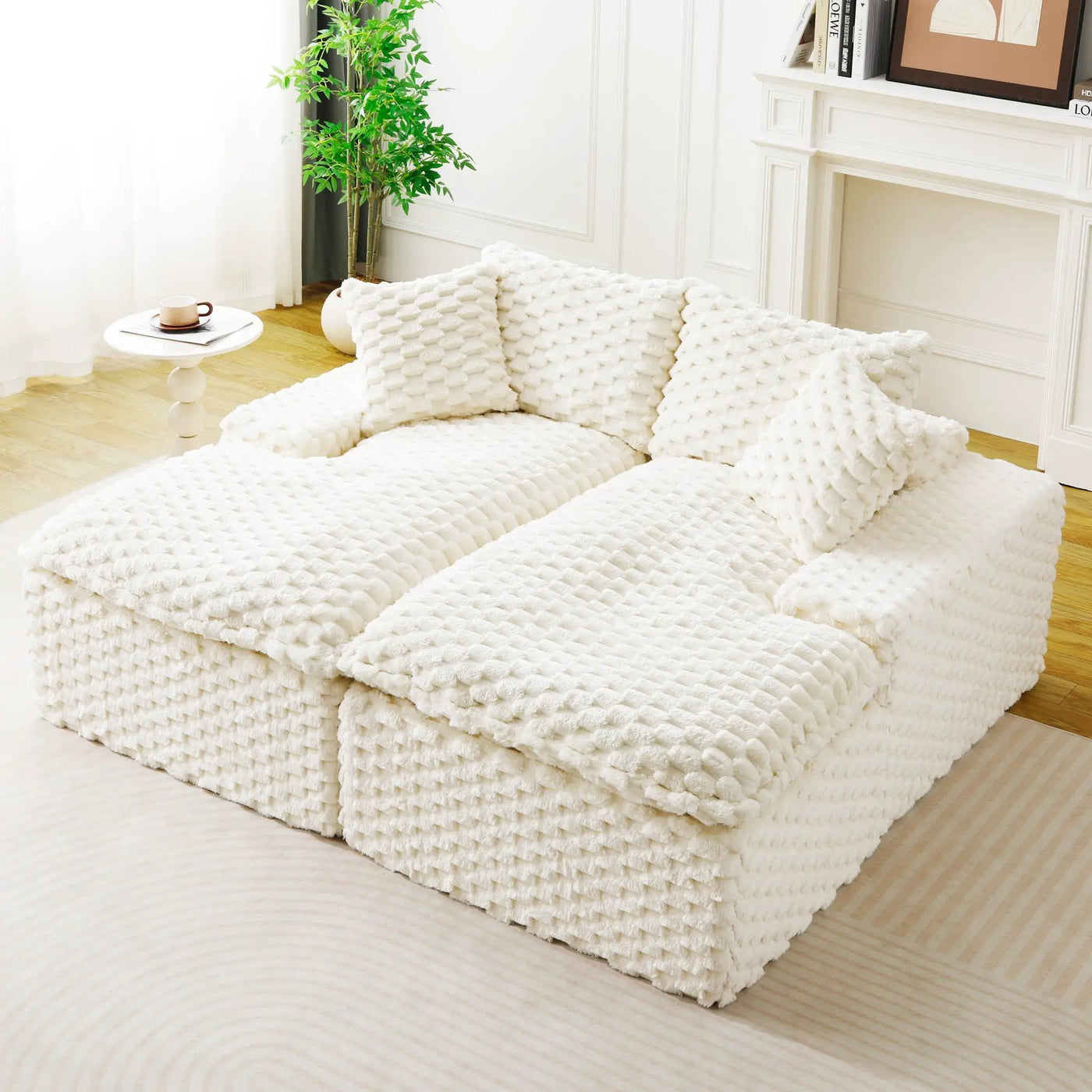 Double Chaise Lounge With Full Compressed Sponge by HouseOfZazla