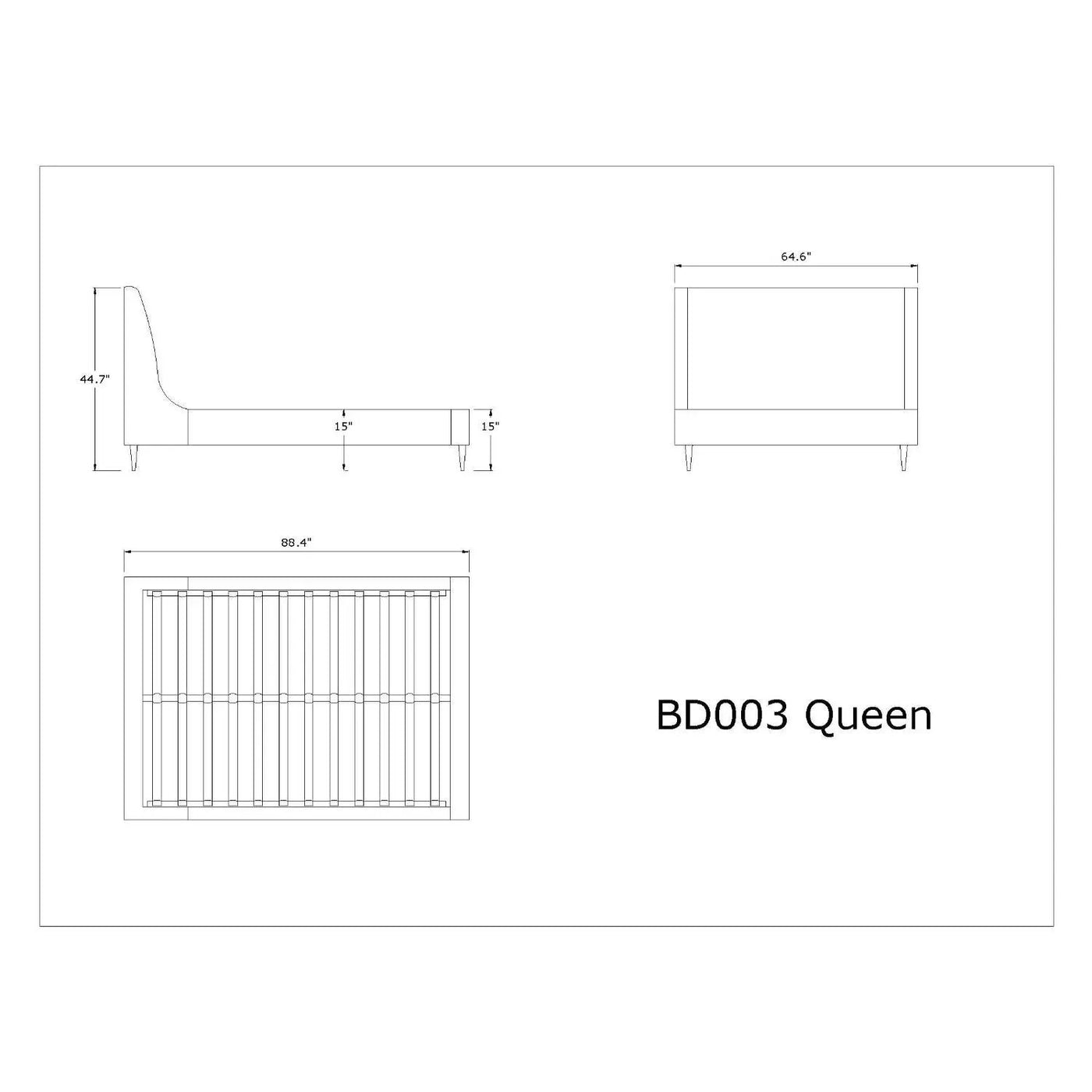 Upholstered Bed With Curved Headboard by HouseOfZazla