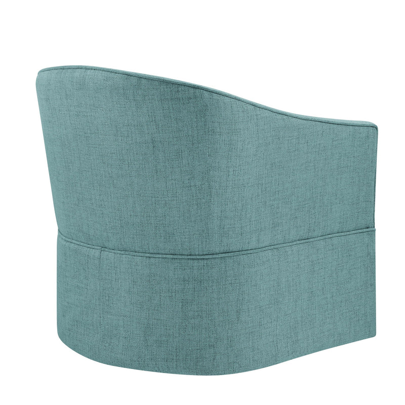 Solitude - Skirted Swivel Accent Chair With Hemp Like by HouseOfZazla