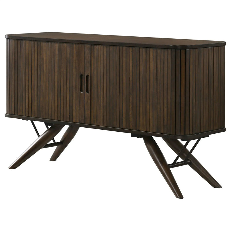 Wes 2-door Sideboard Buffet Storage Cabinet Dark Walnut by Unique Piece Furniture