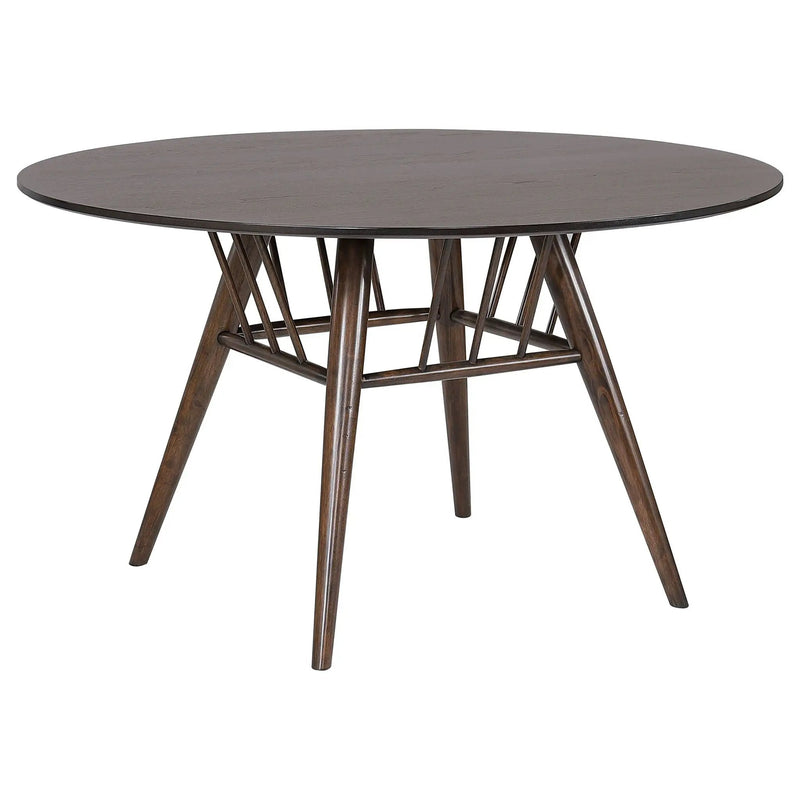 Everton 5-piece Round 53-inch Dining Table Set Dark Walnut by Unique Piece Furniture