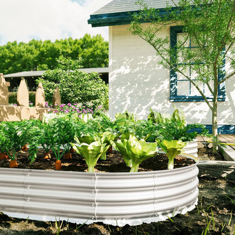 Heavy Duty Galvanized Raised Garden Bed Kit For Vegetables, Flowers & Herbs by HouseOfZazla