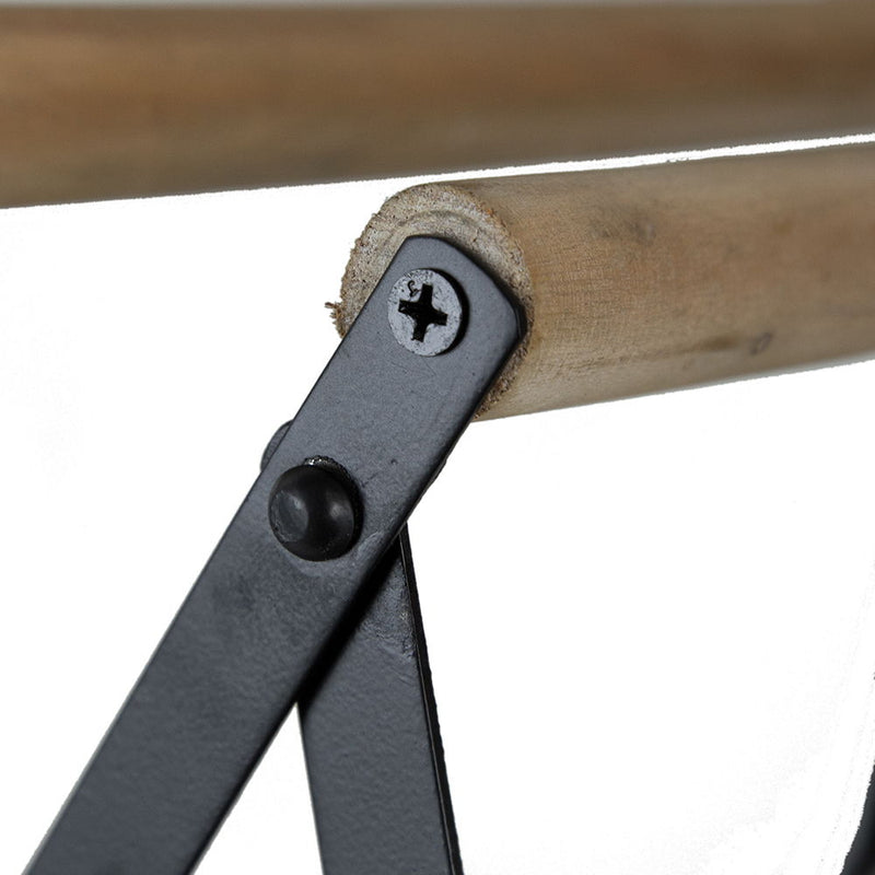 Laundry Rack With Accordion Design - Brown / Black - Black Brown by HouseOfZazla