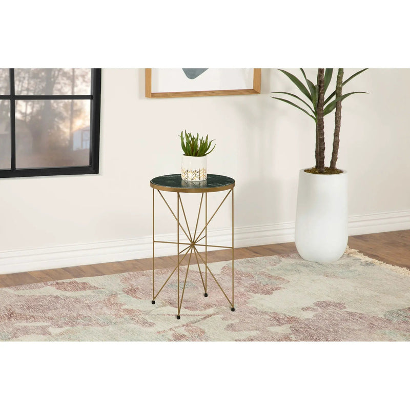 Sidney - Round Side Table - Green by HouseOfZazla