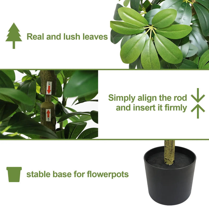 Realistic Faux Tree With Lifelike Foliage For Indoor And Outdoor Use - Green by Unique Piece Furniture