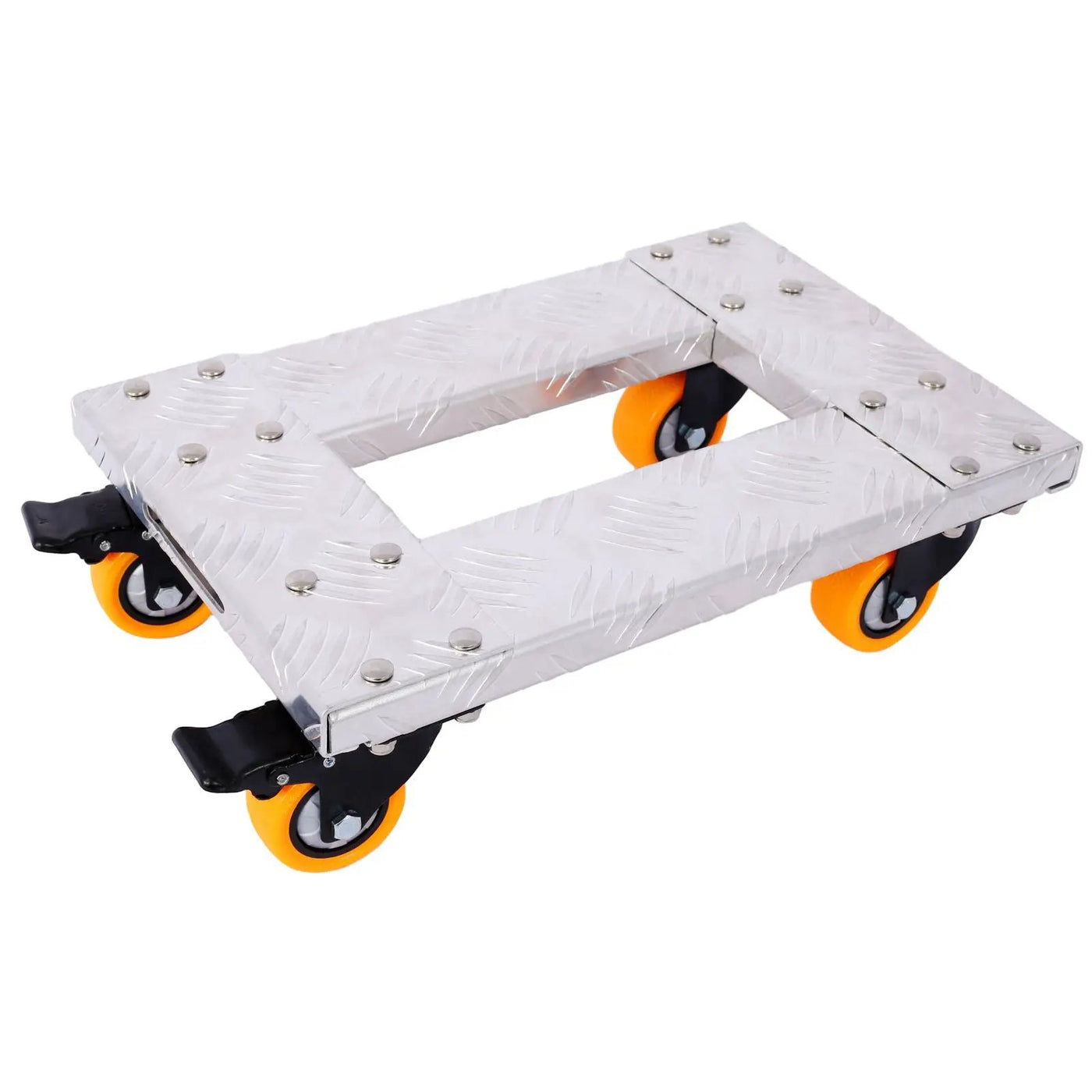Heavy Duty Furniture Dolly Trolley Car, Aluminum Frame With 3" Tpu Professional Casters, Brake Option by HouseOfZazla