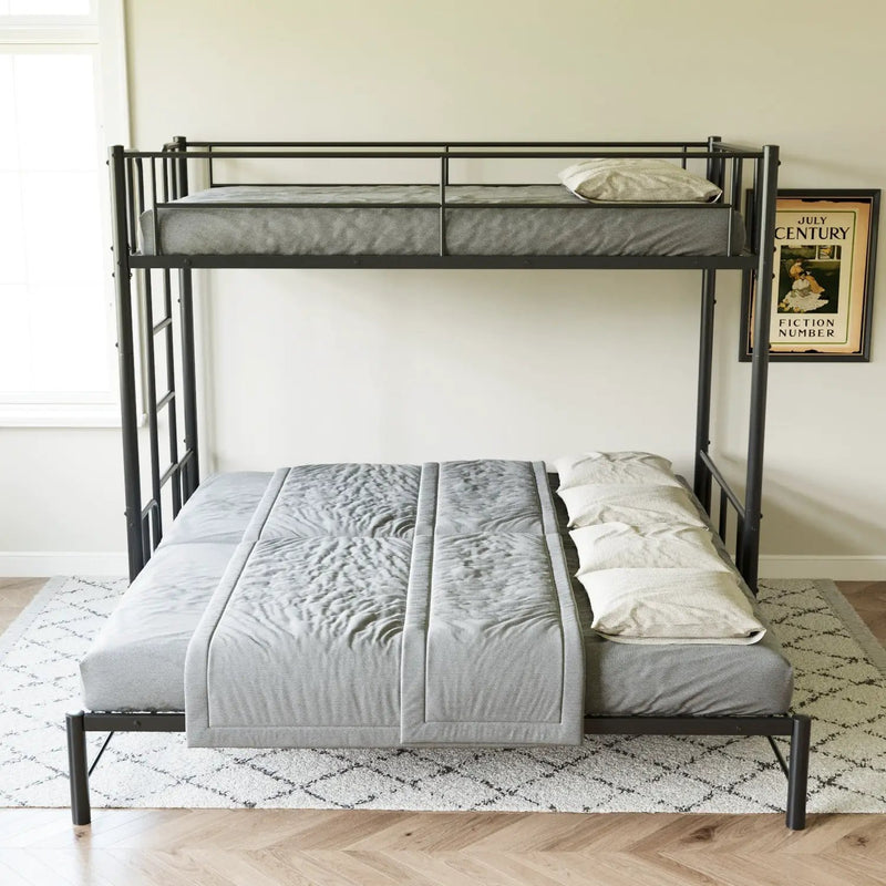 Twin Size Metal Pull-Out Bunk Bed by HouseOfZazla