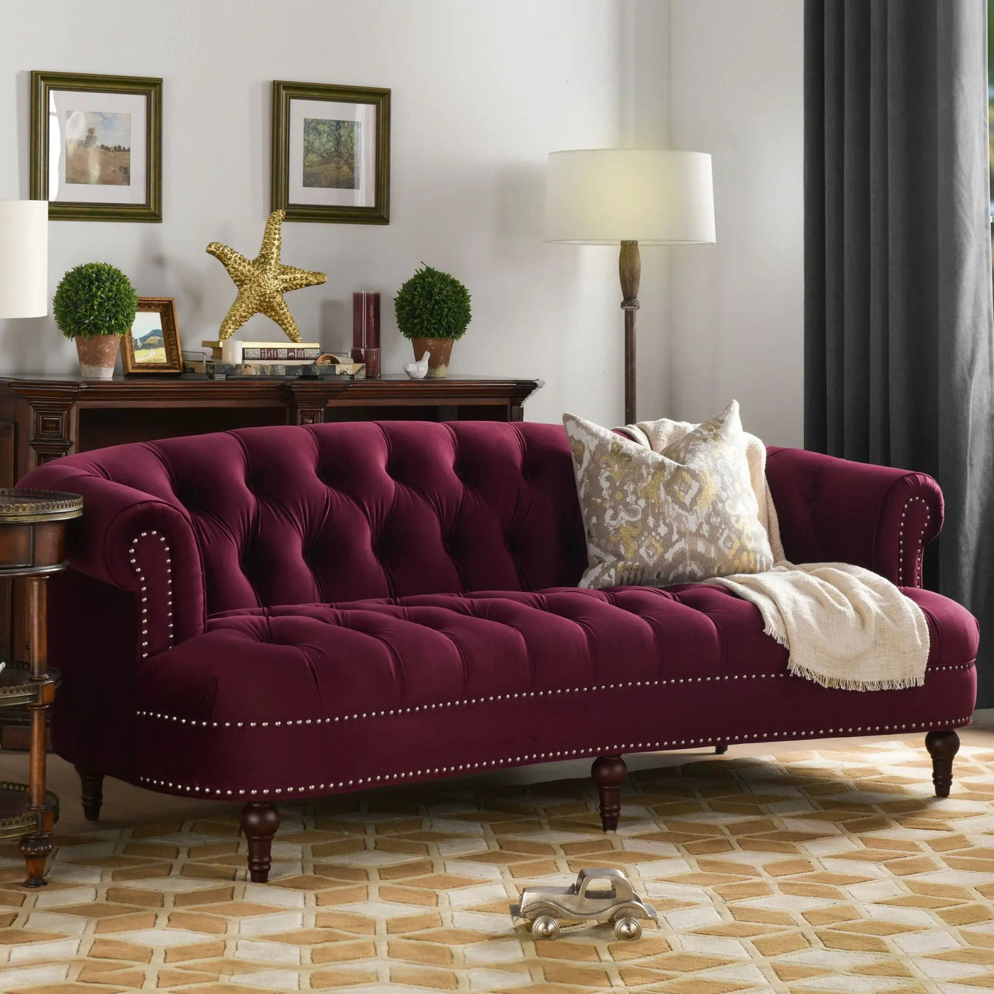 La Rosa - Victorian Chesterfield Tufted Sofa by HouseOfZazla