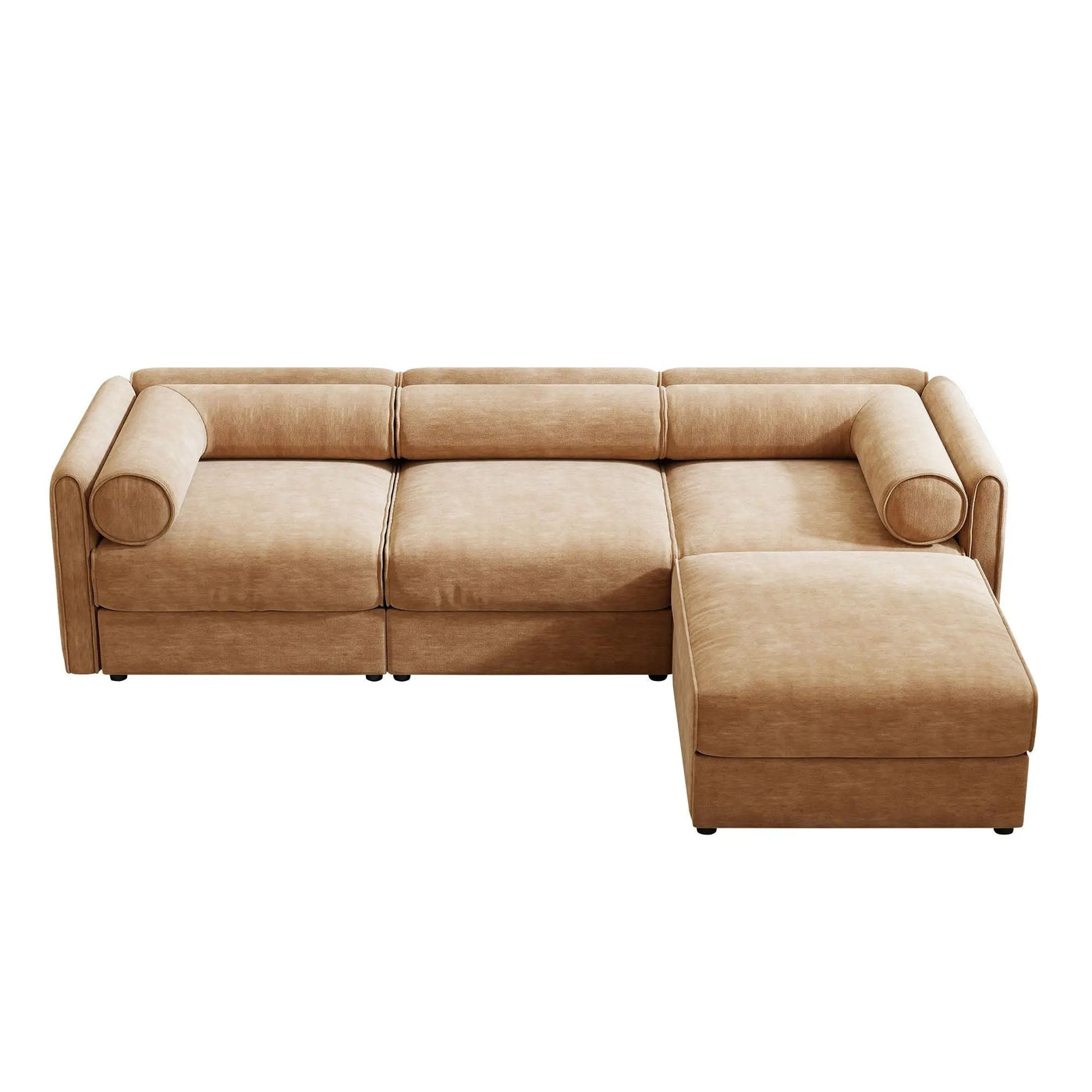Contemporary Elegant Sofa With Storage And Ottoman by Unique Piece Furniture