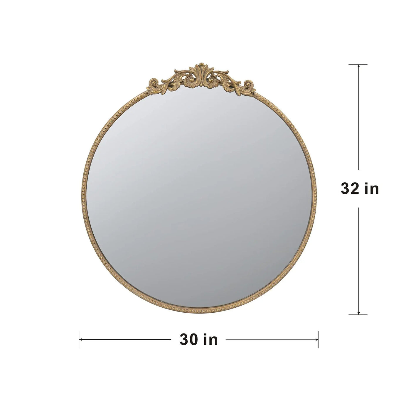 Classic Design Mirror With Baroque Inspired Frame For Bathroom, Entryway Console Lean Against Wall by Unique Piece Furniture