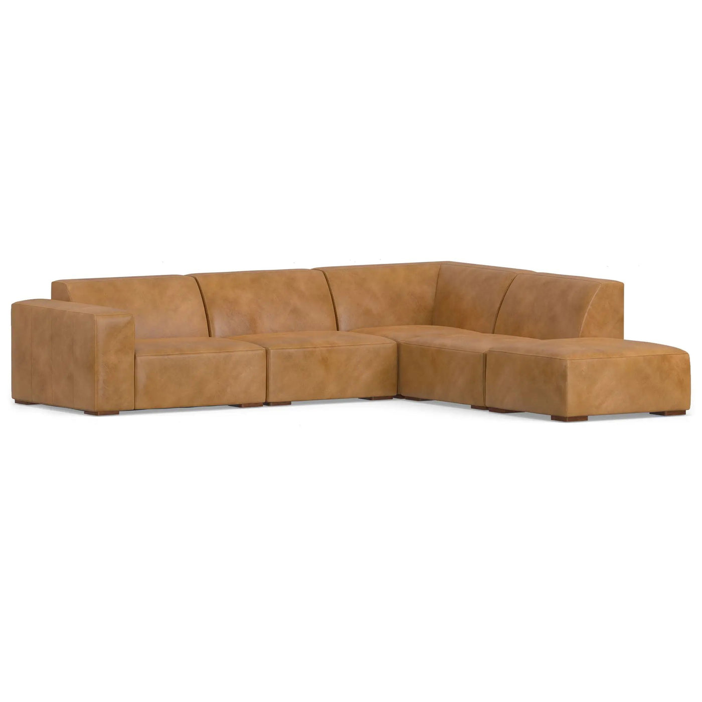 Rex - Handcrafted Sectional Sofa And Ottoman by HouseOfZazla