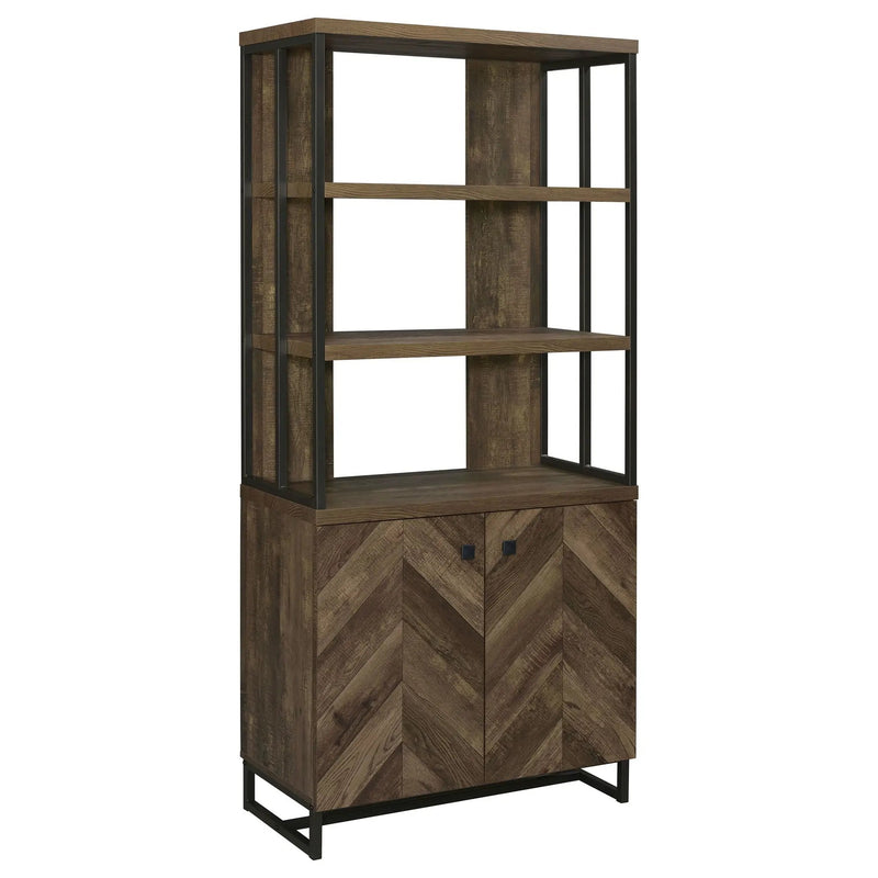 Millbrook 71-inch 2-door Storage Bookshelf Rustic Oak by Unique Piece Furniture