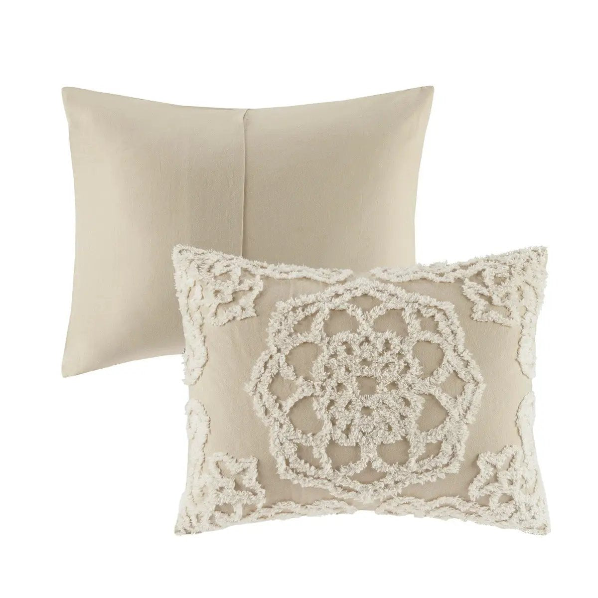Full/Queen 3 Piece Tufted Cotton Duvet Cover Set by HouseOfZazla