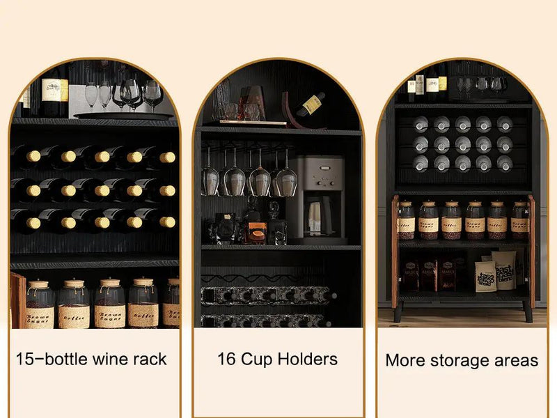 71' Farmhouse Arched Wine Bar Cabinet by HouseOfZazla