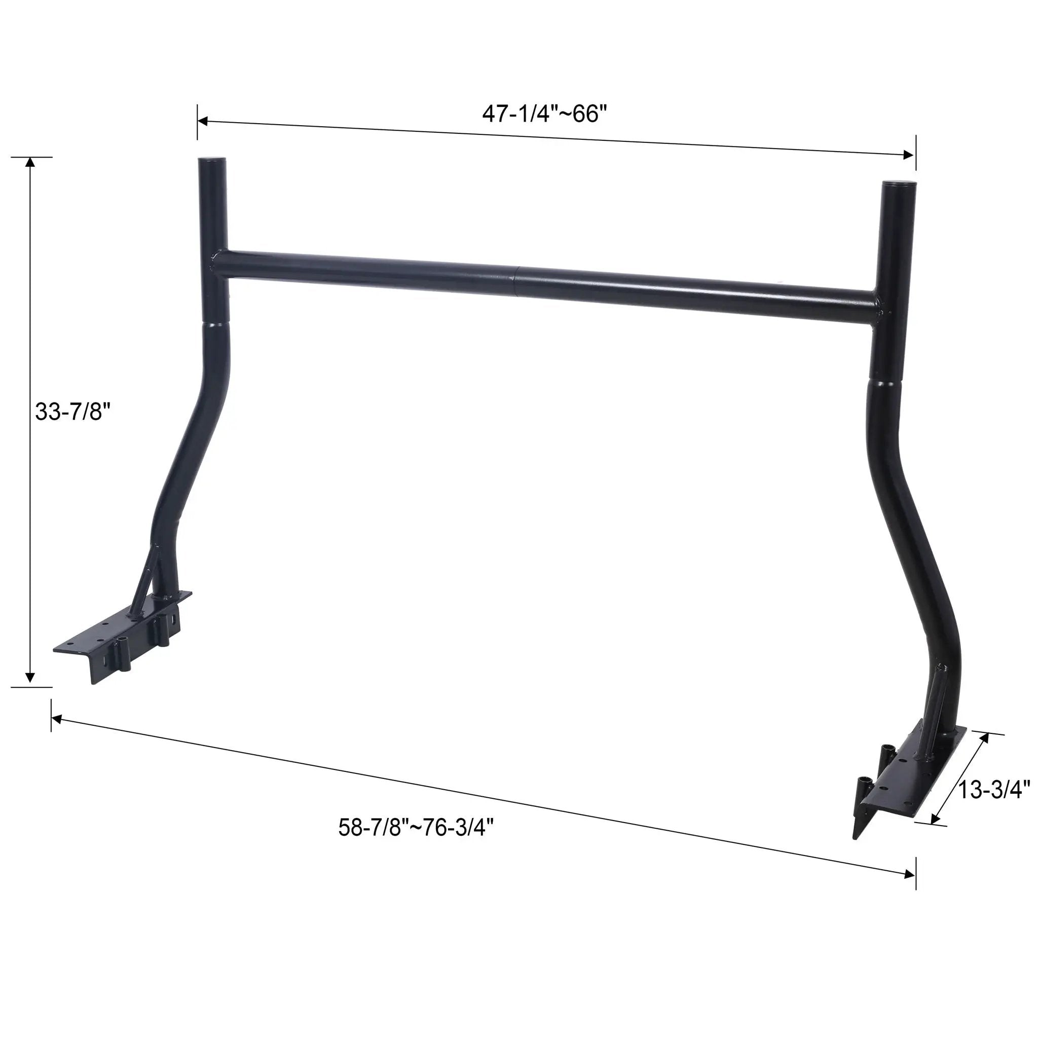Heavy Duty Extendable Steel Truck Ladder Rack (Set of 2) - Black by HouseOfZazla