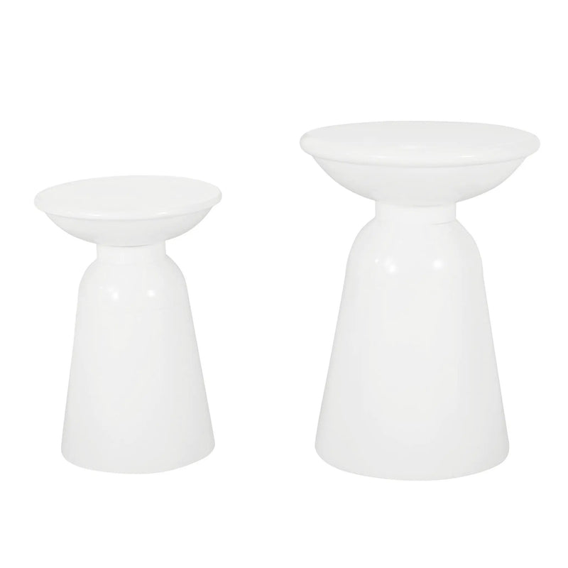 Serenita Outdoor Side Tables With Flared Design (Set of 2) by HouseOfZazla
