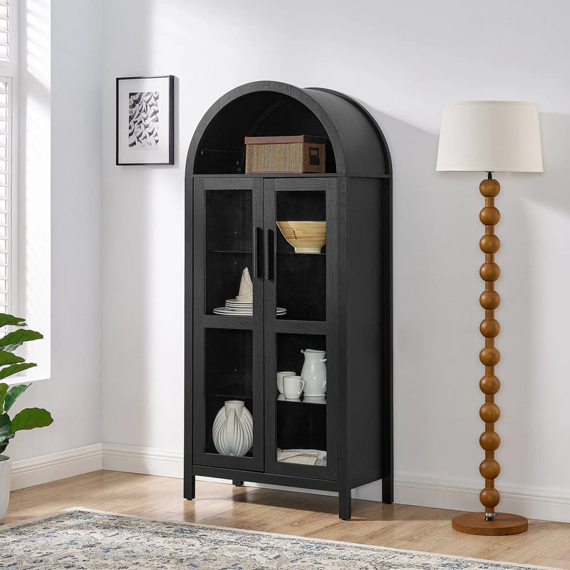 High Arched Storage Cabinet with LED Light by HouseOfZazla