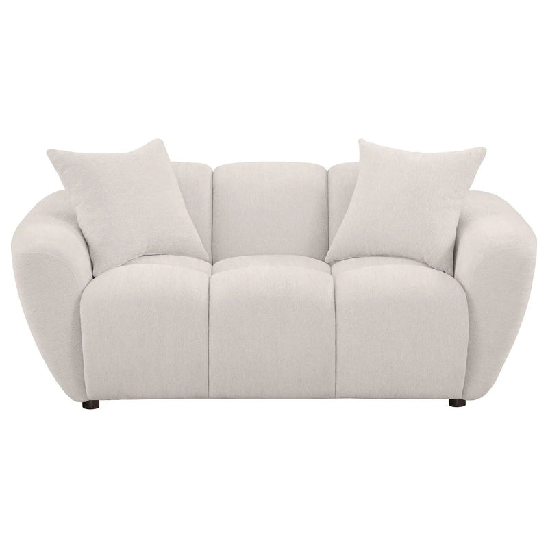 Destino Chenille Upholstered Splayed Arm Loveseat Greige by Unique Piece Furniture