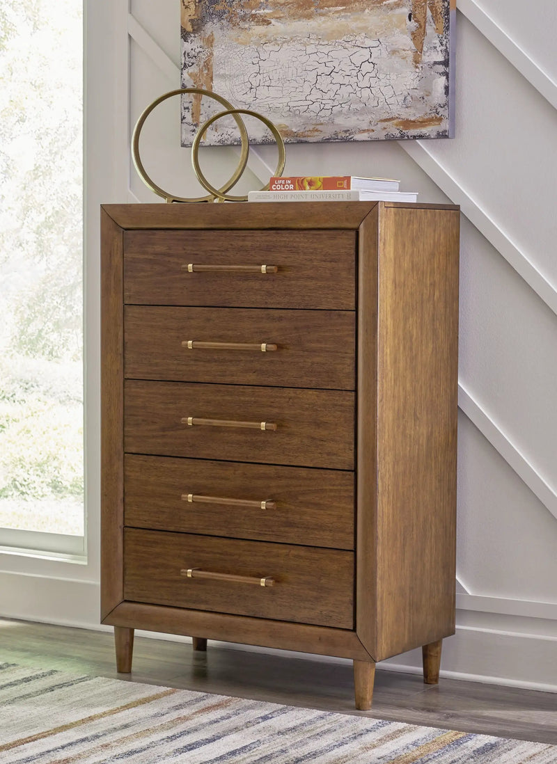 Lyncott - Five Drawer Chest - Brown by Unique Piece Furniture