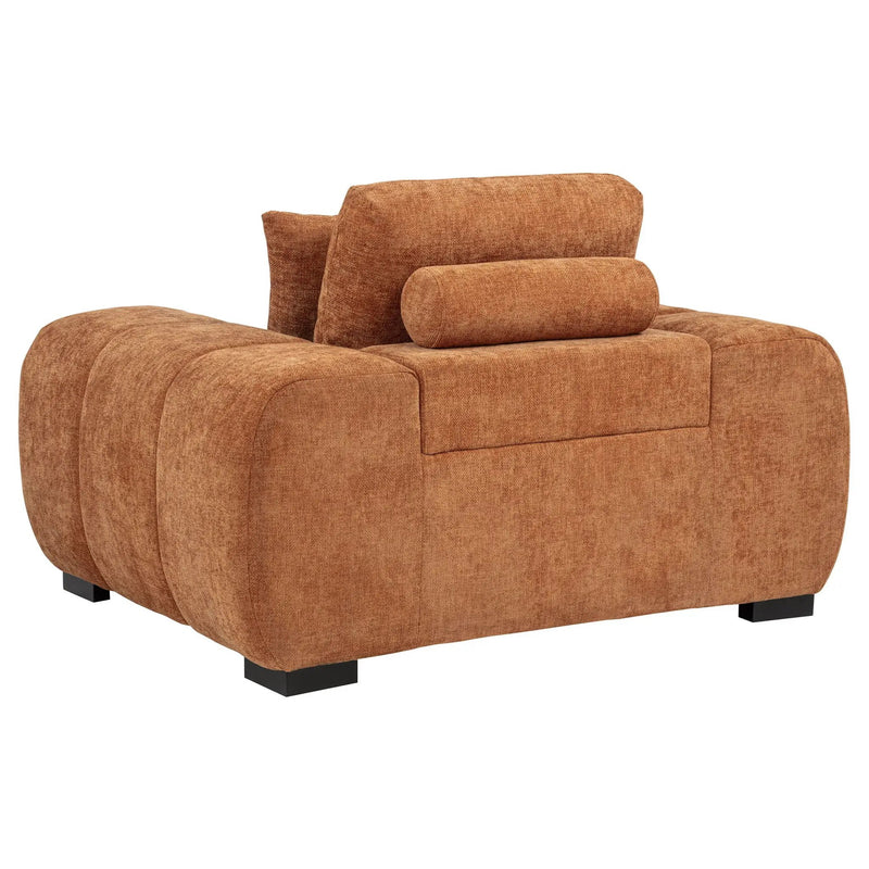 Octavia Upholstered Track Arm Accent Chair Orange by Unique Piece Furniture