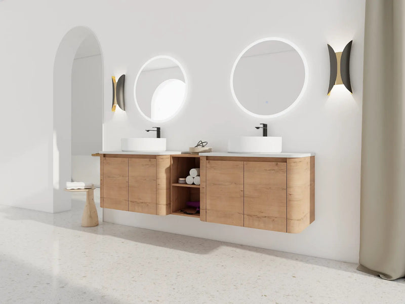 72" Wall-Mounted Bathroom Vanity With Ceramic Art Sink by HouseOfZazla